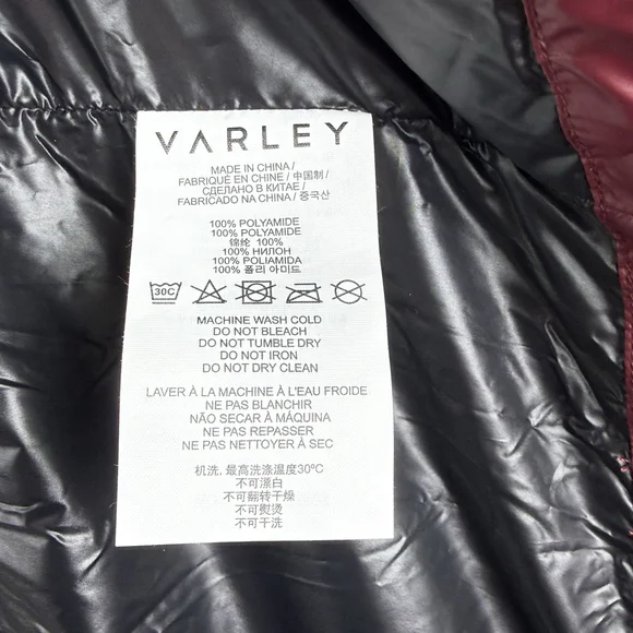 Anthropologie Varley Silverlake Gilet Longline Puffer Vest Red Small Oversized - Picture 10 of 13